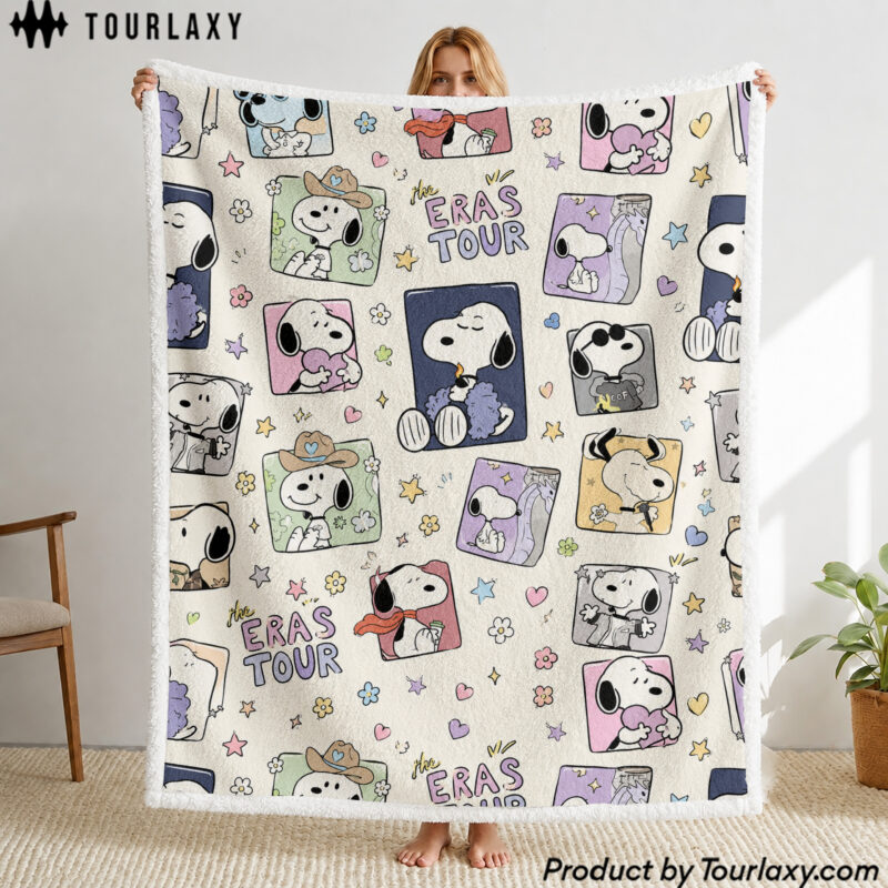 Friend Blue - Snoopy Sherpa Blanket New Ver 5