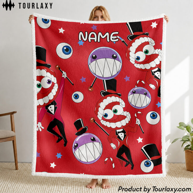 Personalized Caine x Bubbles The Amazing Digital Circus Sherpa Blanket