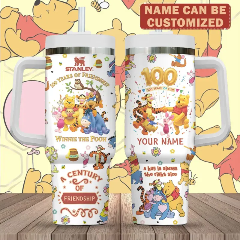 Personalized Winnie-the-Pooh 100th Anniversary 40oz Tumbler - TMTHU2935