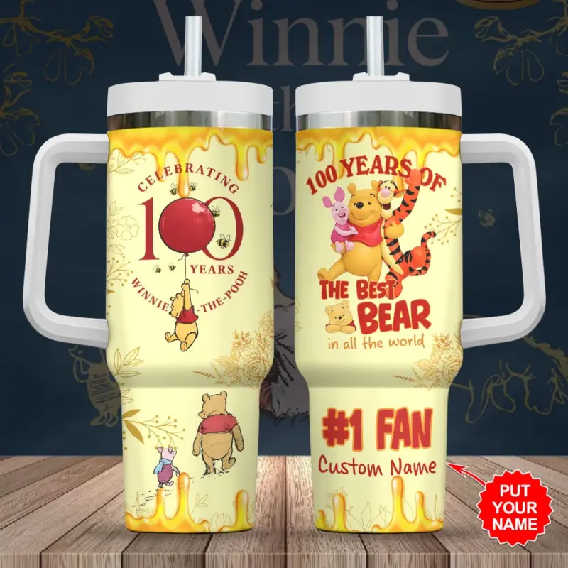 Personalized Winnie-the-Pooh 100th Anniversary 40oz Tumbler - HOATT15377