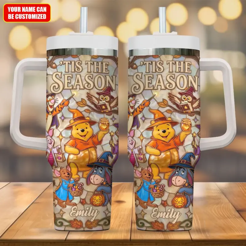 Personalized Winnie-the-Pooh x Halloween 40oz Tumbler - TMTHU7959