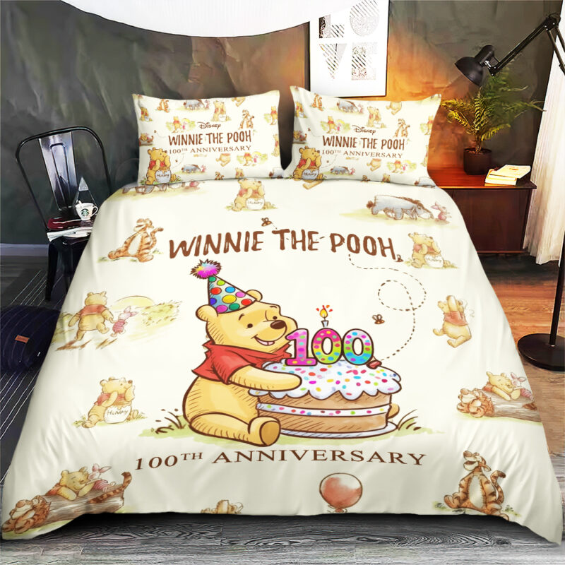 Winnie-the-Pooh 100th Anniversary 3-Piece Duvet Bedding Set - TMTHU7184