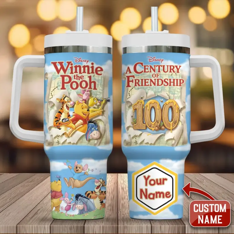 Personalized Winnie-the-Pooh 100th Anniversary 40oz Tumbler - TMTHU3196