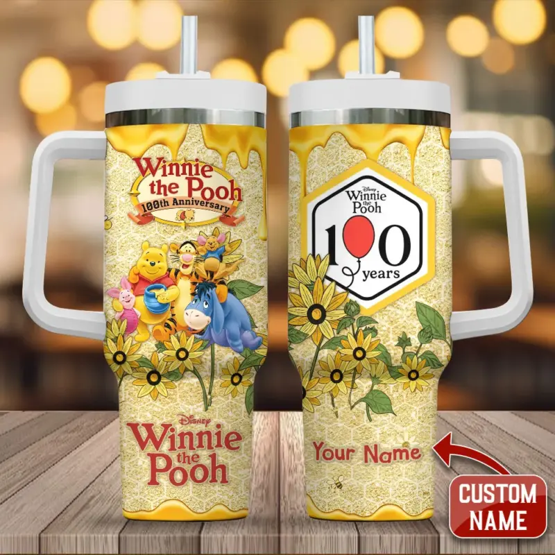Personalized Winnie-the-Pooh 100th Anniversary 40oz Tumbler - TMTHU2895