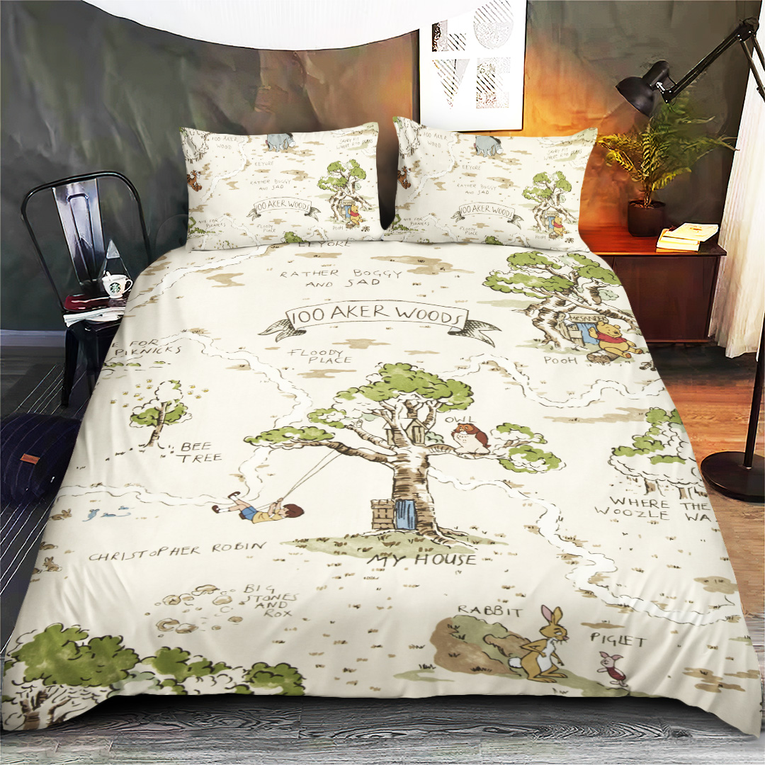 Winnie-the-Pooh 100th Anniversary 3-Piece Duvet Bedding Set - GNE4945