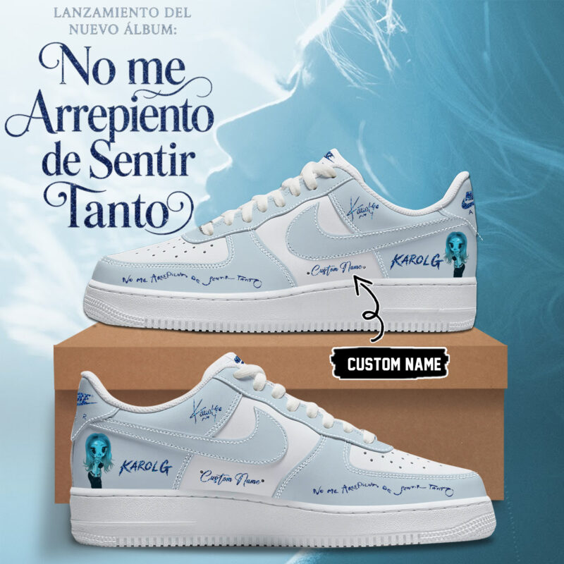 __,.KaRol G Album “NO ME ARREPIENTO DE SENTIR TANTO” .Limited Edition Signature Shoes