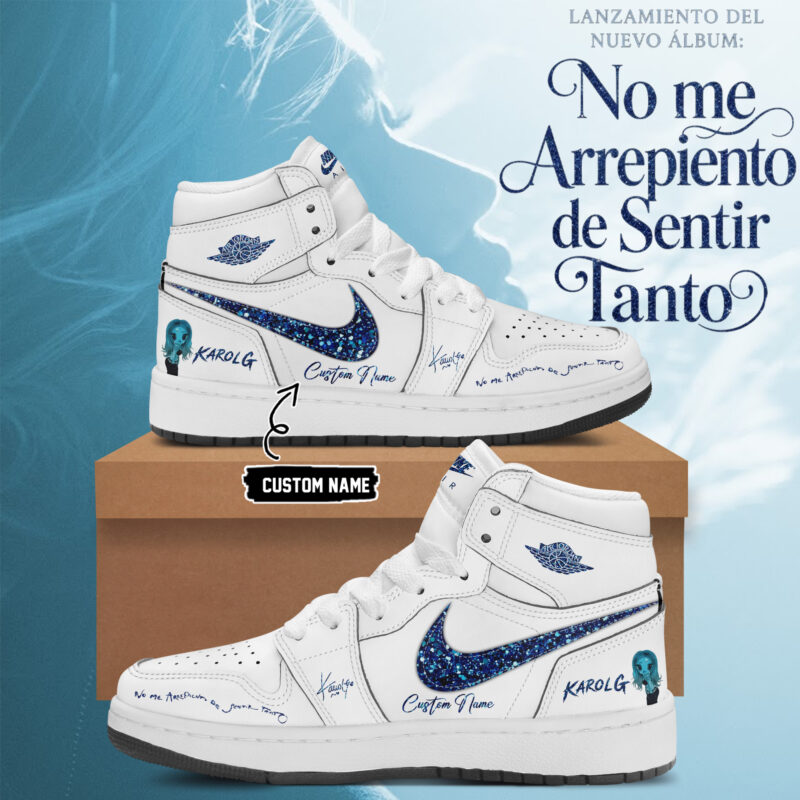 __,.KaRol G Album “NO ME ARREPIENTO DE SENTIR TANTO” .Limited Edition J1 Signature Shoes 3-