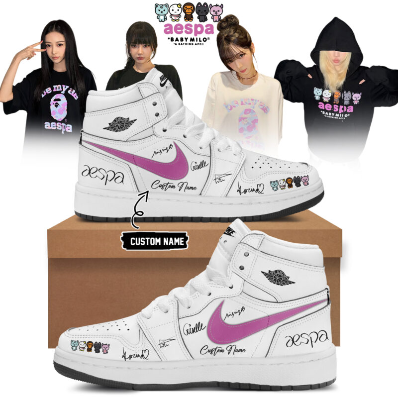 aespa x BAPE signed Shoes J1 13
