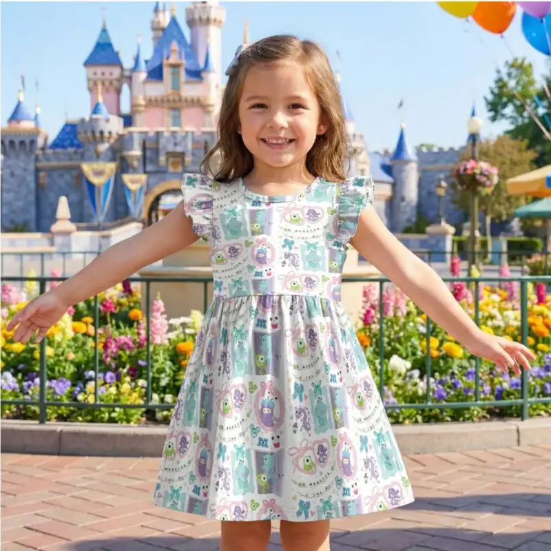 Disney Monster Inc Coquette Dress For Kids