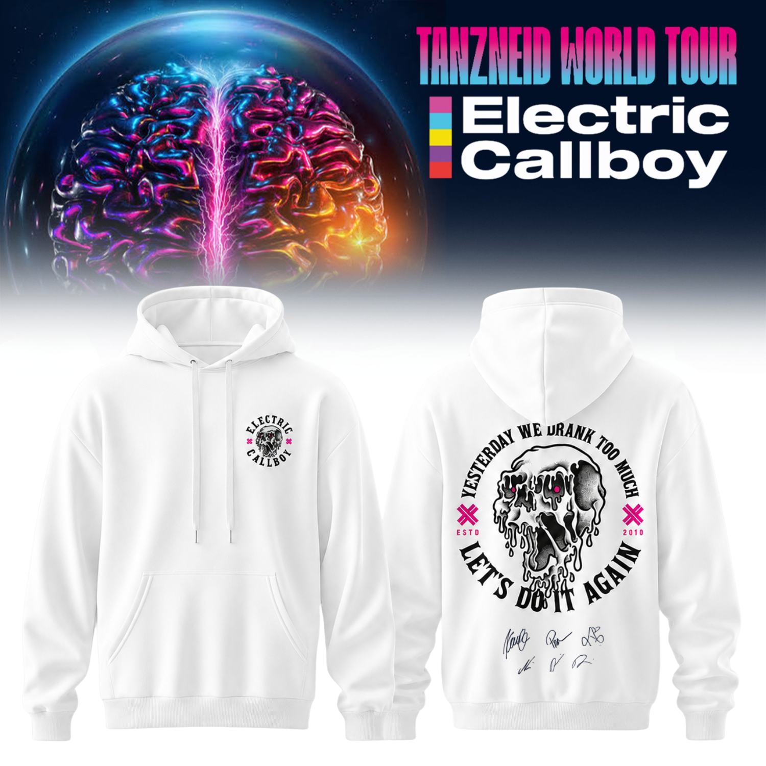 ,,,Electric Callboy “Tanzneid World Tour” 2026 Signed – Hoodie