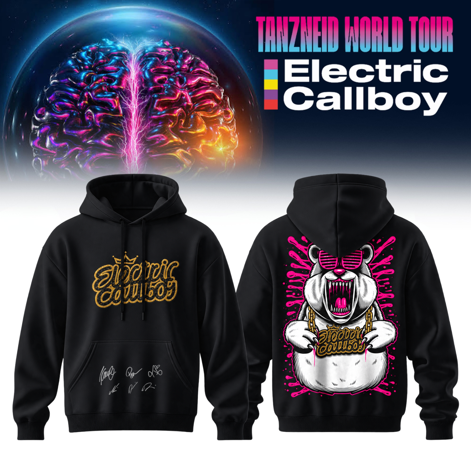 ,,,Electric Callboy “Tanzneid World Tour” 2026 Signed – Hoodie