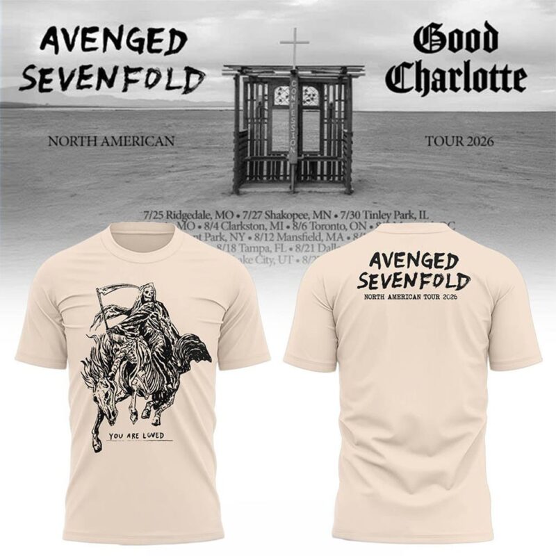 Beige Avenged Sevenfold 3D T Shirt