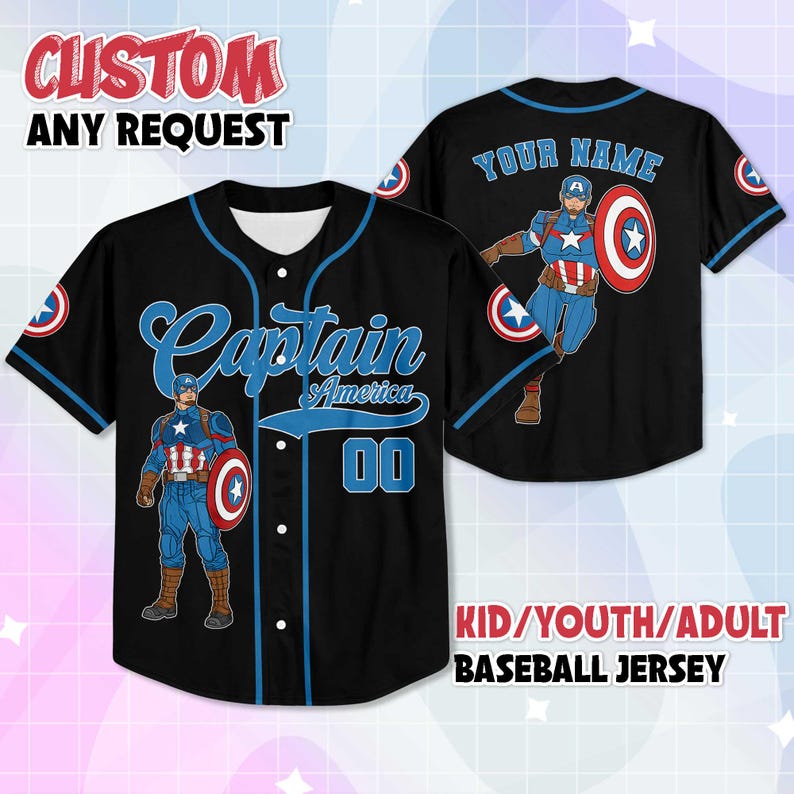 Caption America V1 - Avengers Encore Baseball Jersey