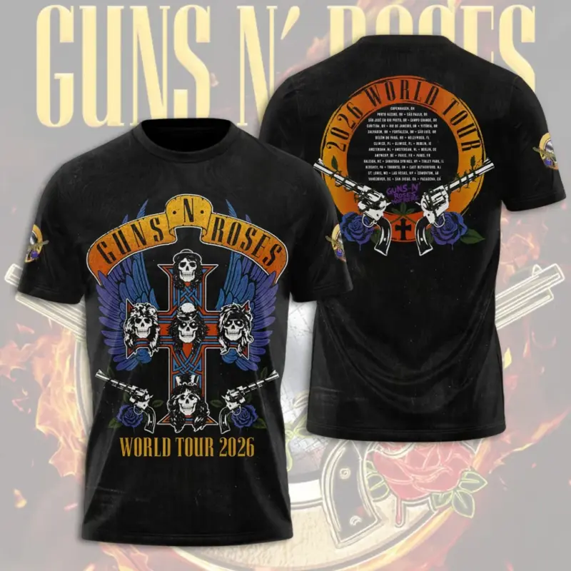 Guns N' Rosed Tour 2026 3D Shirt and Hoodie  (12)