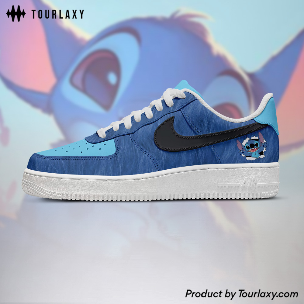 Stitch Blue V1 AF1 Shoes - Image 2