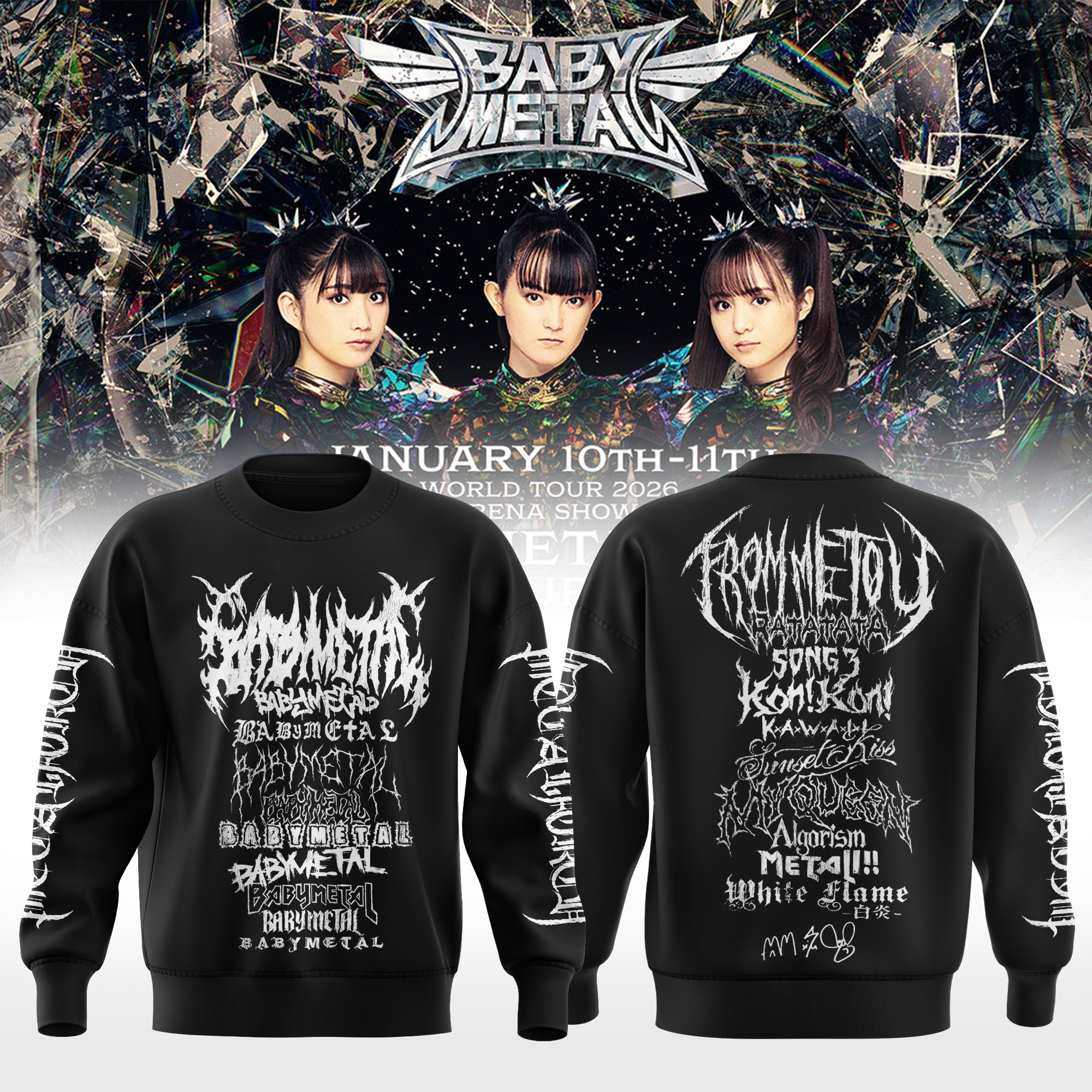 BABYMETAL WORLD TOUR signed Sweatshirt