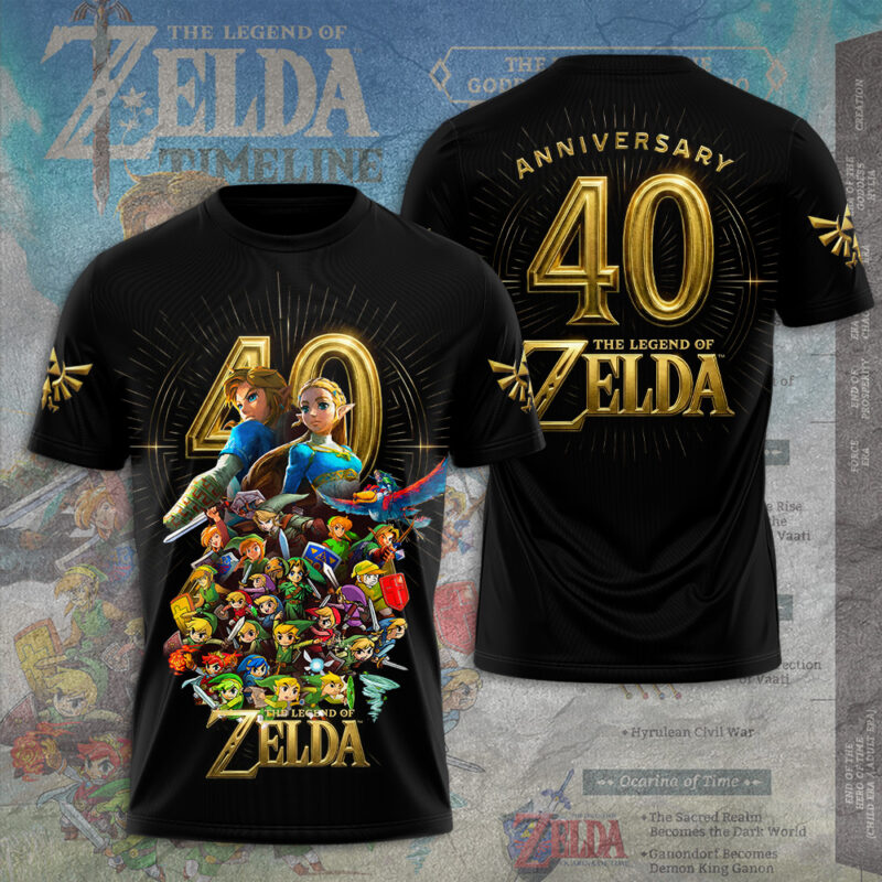 The Legend of Zelda 40th Anniversary 3D Apparel - GNE4880