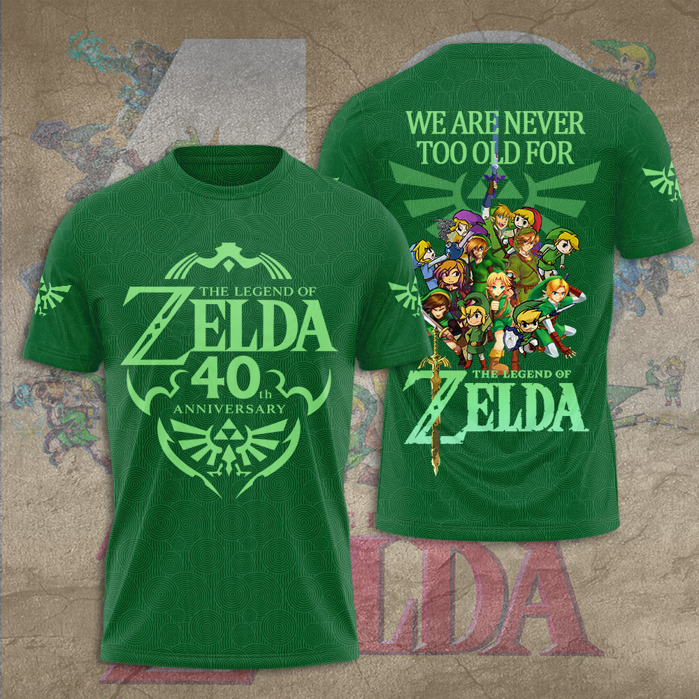 The Legend of Zelda 40th Anniversary 3D Apparel - GNE5161