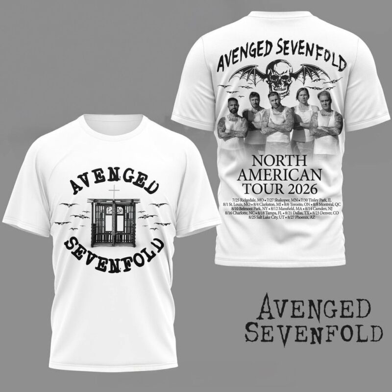 White Avenged Sevenfold 3D Shirt
