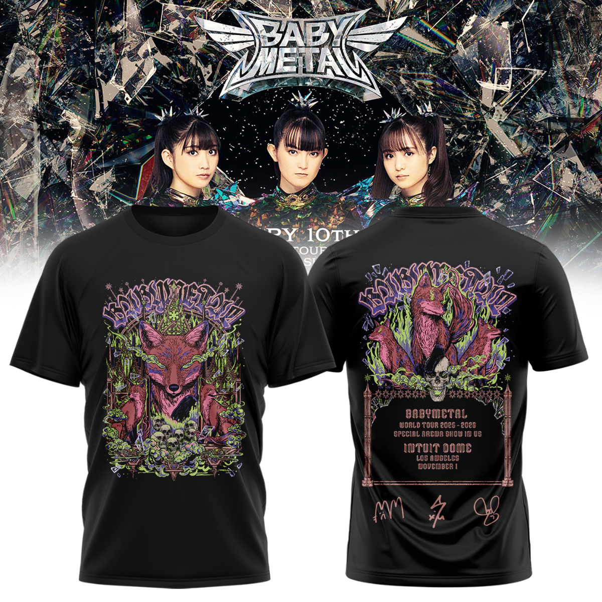 BABYMETAL WORLD TOUR signed TShirt