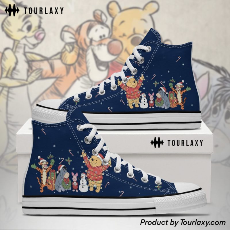 Dark Night Winnie The Pooh High Chuck Shoes v