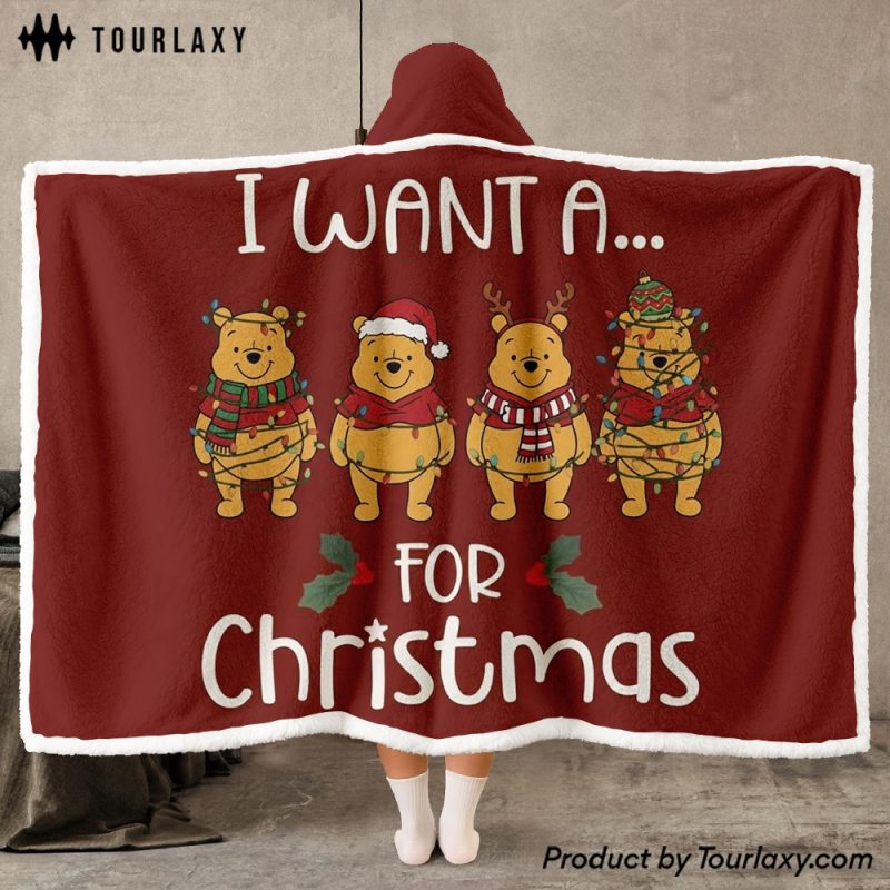 Winie The Pooh Wearable Hooded Blanket v1