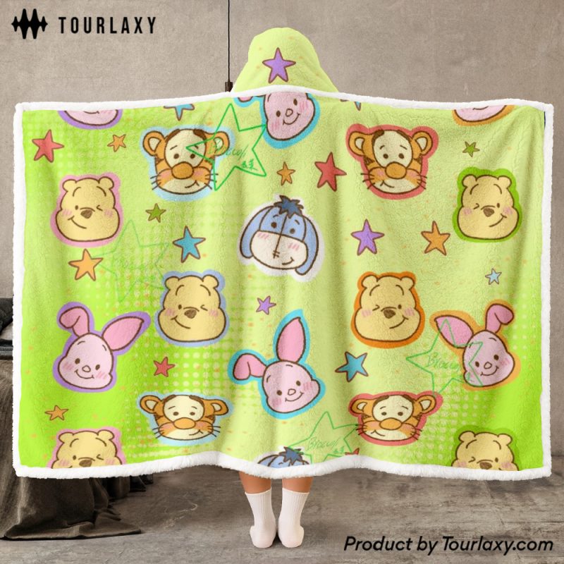Winie The Pooh Wearable Hooded Blanket v10