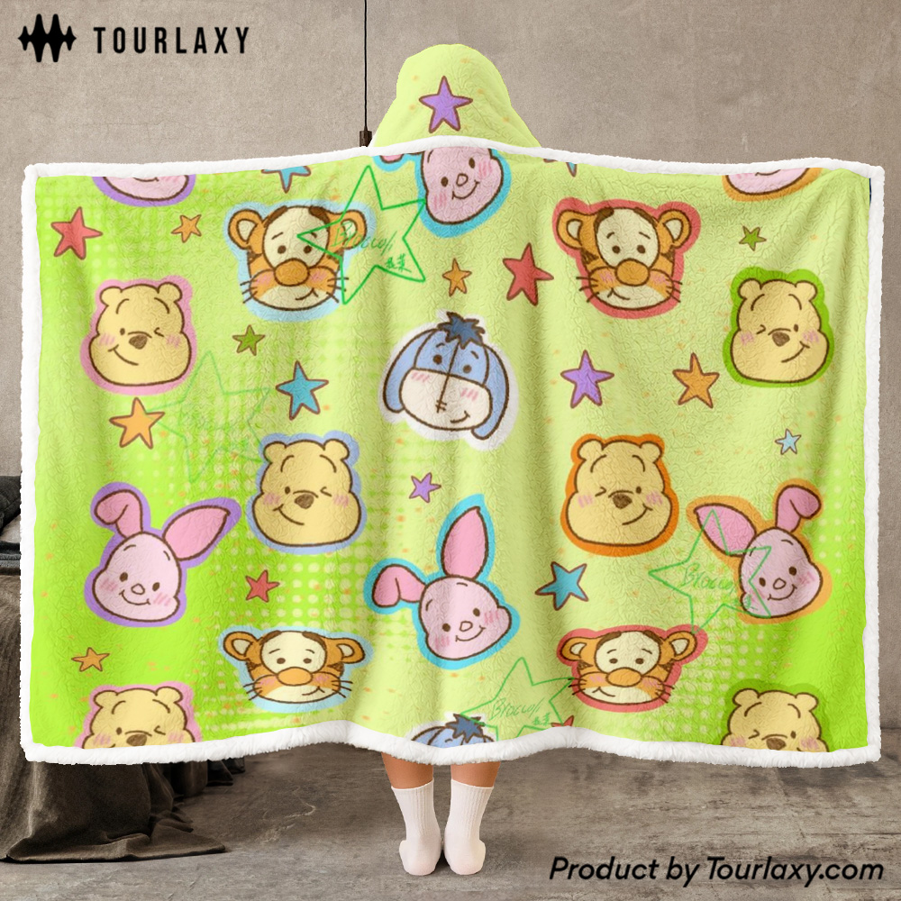 Winie The Pooh Wearable Hooded Blanket v10