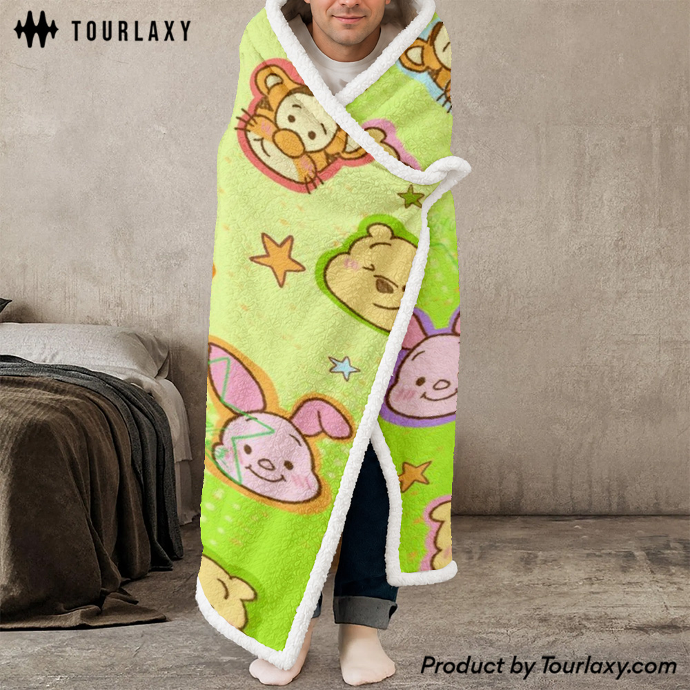 Winie The Pooh Wearable Hooded Blanket v10 - Image 2