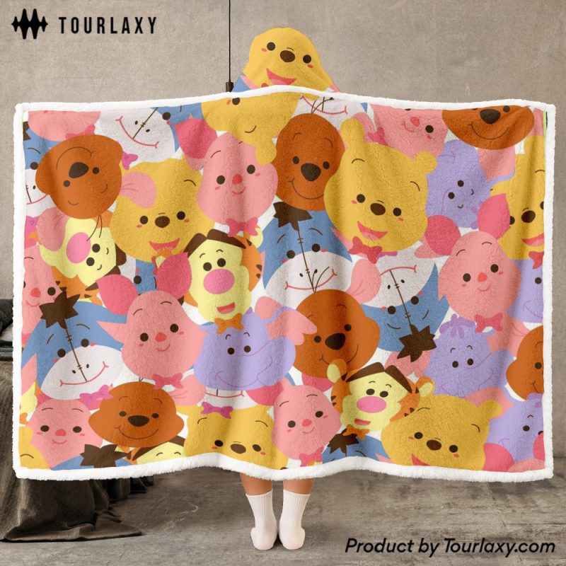 Winie The Pooh Wearable Hooded Blanket v11