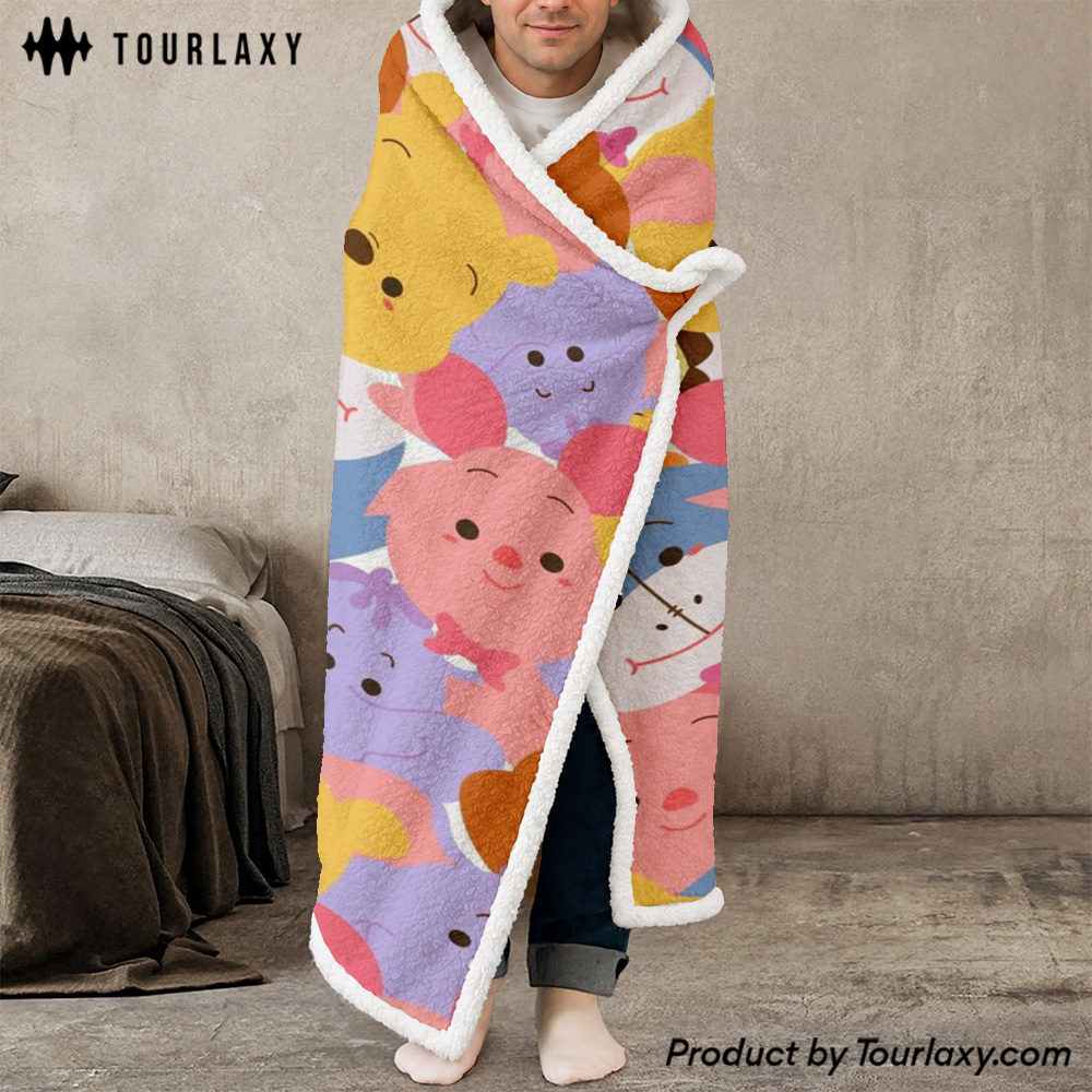 Winie The Pooh Wearable Hooded Blanket v11 - Image 2